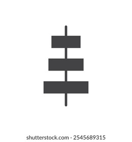 Align center icon Symbol mark in filled style