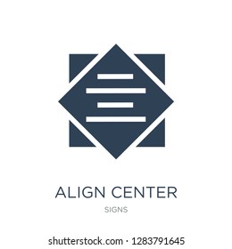 align center icon vector on white background, align center trendy filled icons from Signs collection, align center vector illustration