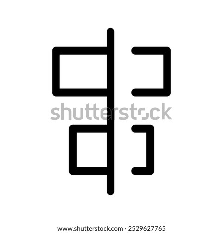 Align Center Icon Vector Symbol Design Illustration