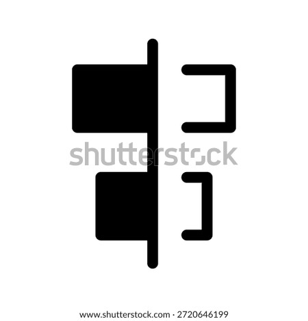 Align Center Icon Vector Symbol Design Illustration