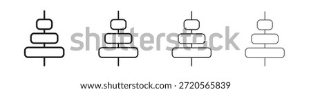 Align center icons designed in outline, line and stroke style