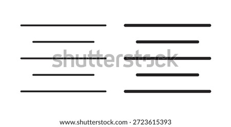 Align center icons set isolated on white background flat vector illustration.