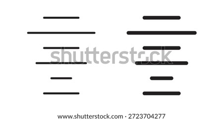 Align center icons vector collection for web designs. flat icons