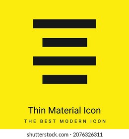 Align Center minimal bright yellow material icon