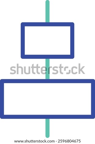 align center outline dual color vector illustration icon design