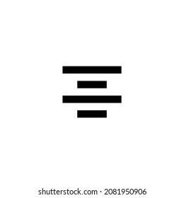 alinear diseño de icono perfecto de píxel central. Diseño de estilo plano aislado en un fondo blanco. Ilustración del vector