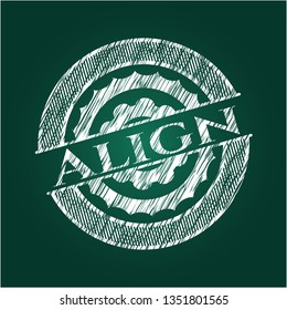 Align with chalkboard texture
