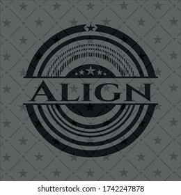 Dunkles Emblem ausrichten. Retro. Vector Illustration. Im Detail. 