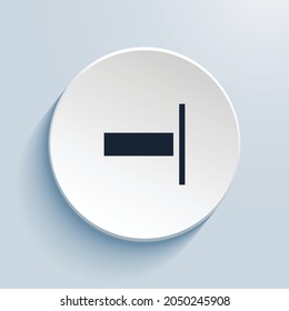 alinear diseño de iconos de arte de píxeles finales. Forma de círculo de estilo de botón aislada en fondo blanco. Ilustración del vector