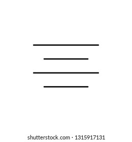 align format text middle icon. Element of text and typography for mobile concept and web apps icon. Thin line icon for website design and development