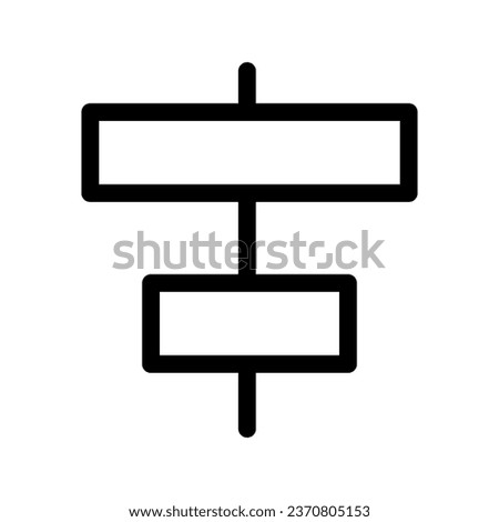 Align Horizontal Centers Icon Vector Symbol Design Illustration