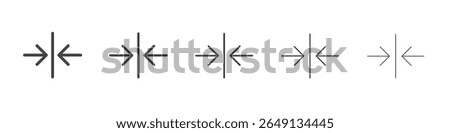 Align horizontal icon outline ilustration vector symbol