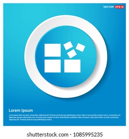 Align Icon Abstract Blue Web Sticker Button