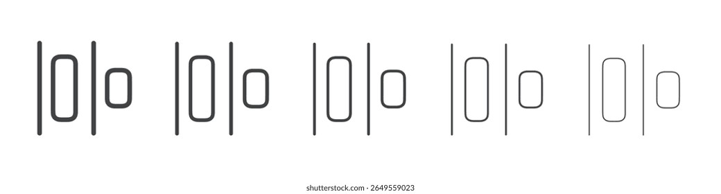 Align icon flat simple outline logo