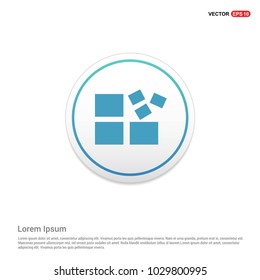 Align Icon Hexa White Background icon template