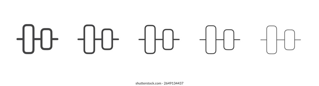Align icon outline ilustration vector symbol