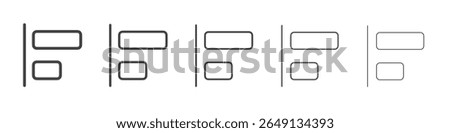 Align icon outline ilustration vector symbol