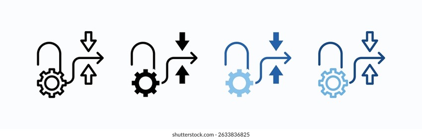 Alinhar ícone Folha Coleção de vários estilos Vetor isolado