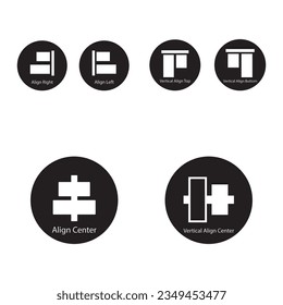 align icon vector template illustration logo design