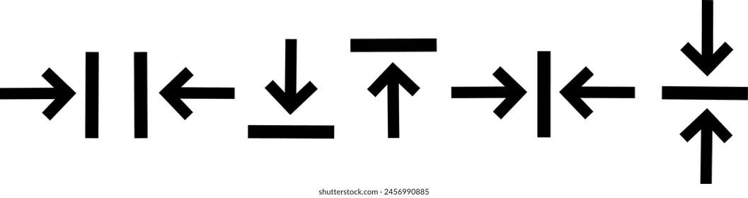 Conjunto de iconos de alineación, Botones. Diseño de Vector reemplazable.