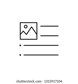 align image left, text icon. Element of text and typography for mobile concept and web apps icon. Thin line icon for website design and development