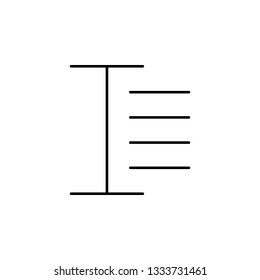 align, italic, style, text icon. Element of text and sign for mobile concept and web apps icon. Thin line icon for website design and development on white background