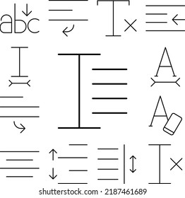 align, italic, style, text icon in a collection with other items