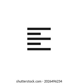align left black icon isolated white background 