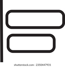 Linkes Design-Rahmensymbol ausrichten