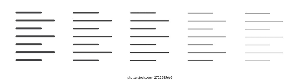 Align left icon design, logo, app, UI. Vector illustration, EPS