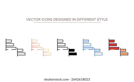 Linkes Symboldesign mit weißem Hintergrund ausrichten - Stockgrafik