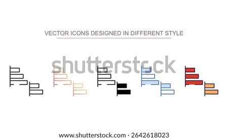 Align Left icon design with white background stock illustration