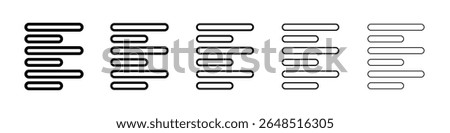 Align left icon filled flat sign concept for web design.