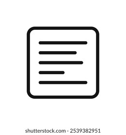 Align left icon Flat art illustration in outline