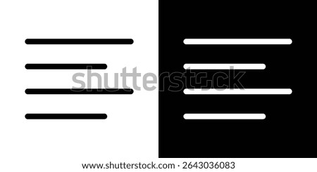 Align left icon Flat style logo vector. perfect for UI designs