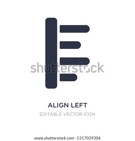 align left icon on white background. Simple element illustration from Signs concept. align left icon symbol design.