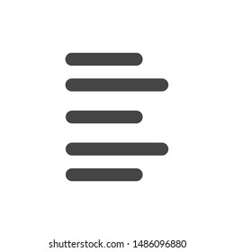 Align Left Icon With Outline Style