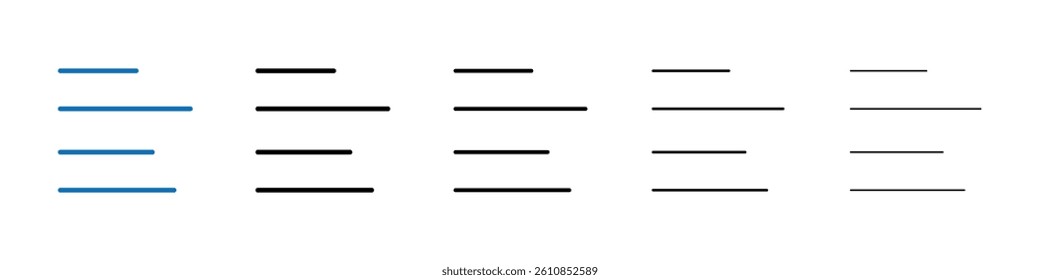Align left icon Outline vector logo for web ui