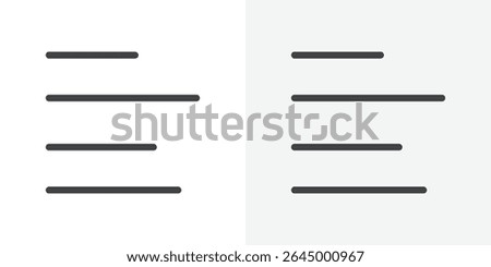 Align left icon Outline vector sign