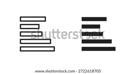 Align left icon pictogram in trendy outline style. icon, sign or symbol.