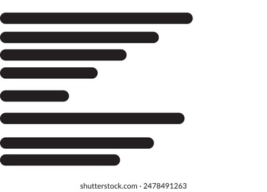  Align left icon set. font left align button in black filled and outlined style.