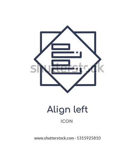 align left icon from signs outline collection. Thin line align left icon isolated on white background.