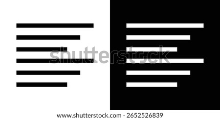 Align left icon symbol collection. Flat vector stock illustration.
