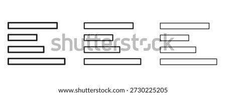 Align left icon symbol for Info Graphic, Design Elements and Websites