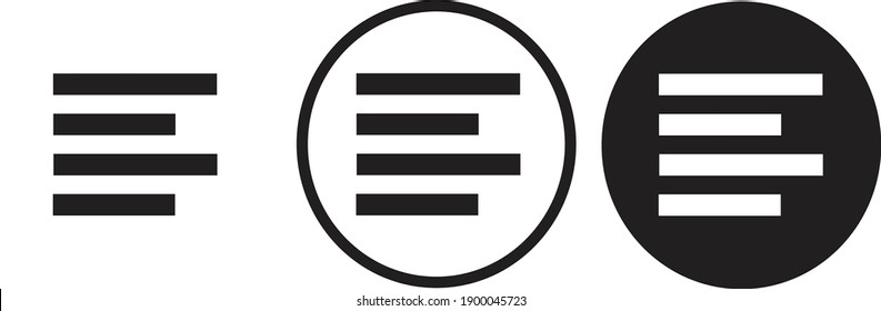 align left icon web icon set vector illustration