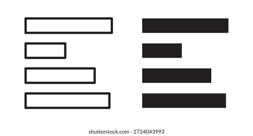 Align left icons logo design, Pictogram Icons