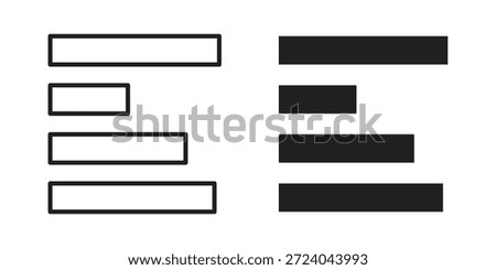 Align left icons logo design, Pictogram Icons
