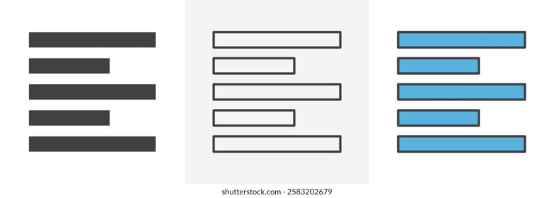 Align left icons pack for website designs