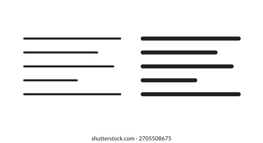 Align left icons for use web design,logo.Symbol illustration.