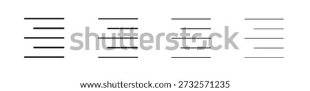 Align left icons Vector Logo Template Illustration Designs. Vector EPS 10.